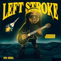 the cover of left stroke, featuring a man holding a guitar